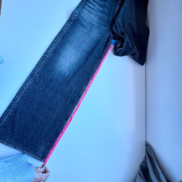 Rag + Bone Miramar Sofie High Waist Cotton Sweatpants Flaire “Jeans”/Washed Blac - Picture 10 of 16